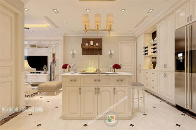  Tủ bếp gỗ tự nhiên phong cách cổ điển - Mẫu 005